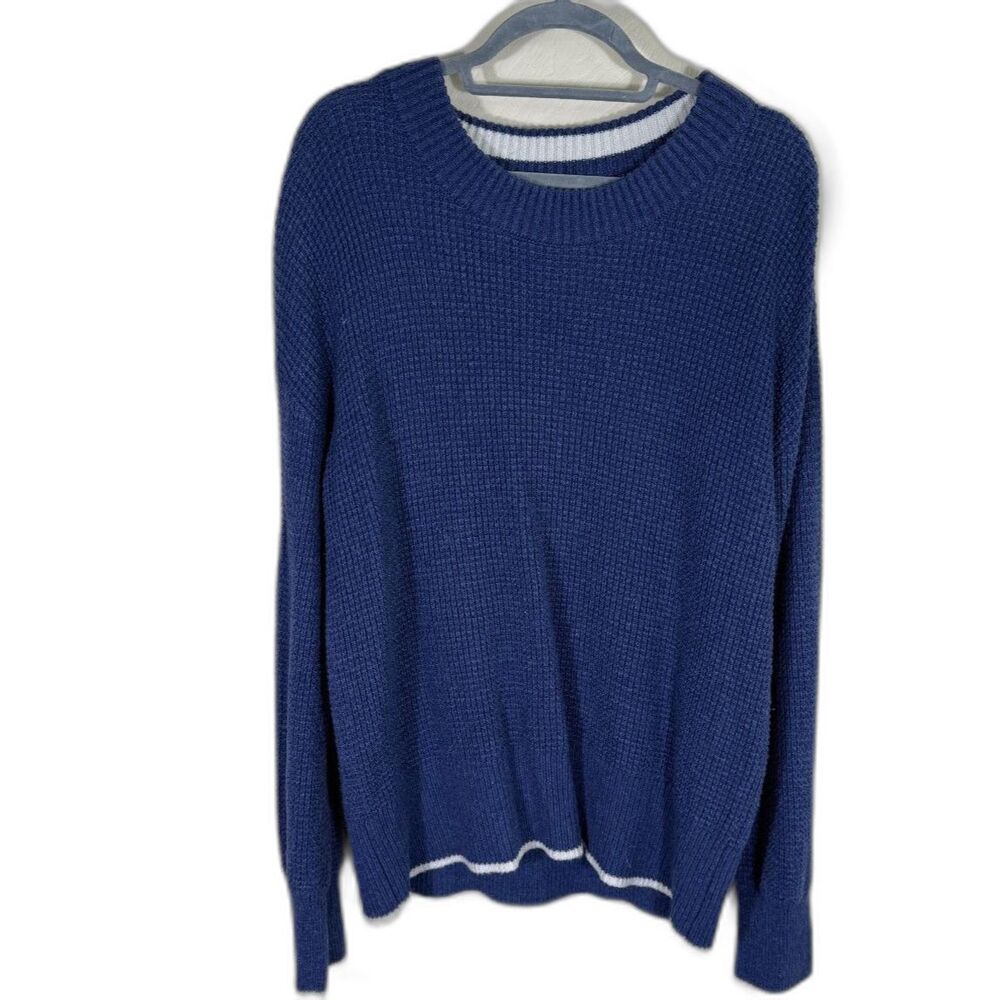 Faherty Blue Knit Sweater Size XL